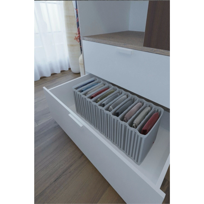 11 Bölmeli Dolap ve Çekmece Içi Düzenleyici Akordiyon Organizer M-00500 (3 Adet) 00517 ( Lisinya )
