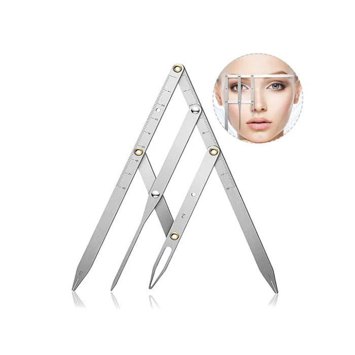 Microblading Simetrik ve Estetik Kaş Ölçüm Cetveli, Kalıcı Makyaj Altın Oran Pergeli 275 ( Lisinya )