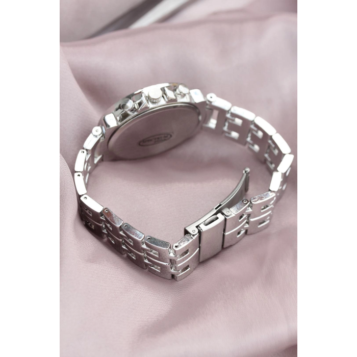 Zarif ve Şık Özel Tasarım Zirkon Taşlı Metal Bayan Kol Saati (gümüş-gold) ( Lisinya )