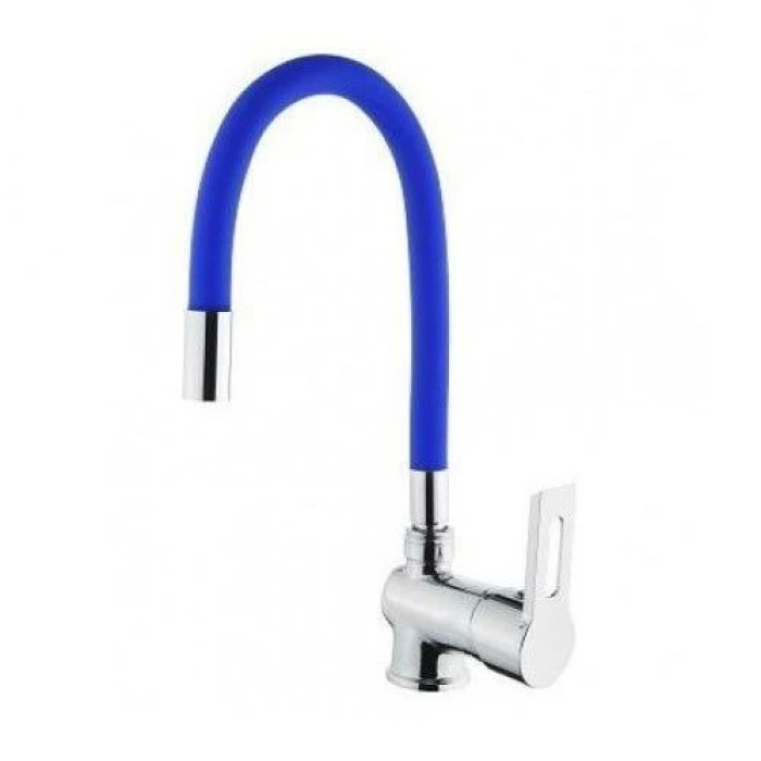 Esnek Kıvrılabilir Renkli Silikon Oynar Başlıklı Musluk Bataryası Başlığı Kubar ( Lisinya )