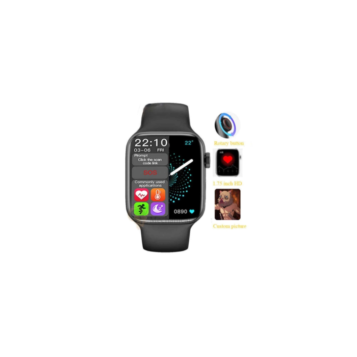 Hw22 Pd-a6 Smart Watch Dokunmatik Bluetooth Nabız Ölçme Sporcu Özellikli 1.75 Inç Akıllı Saat (siyah) ( Lisinya )