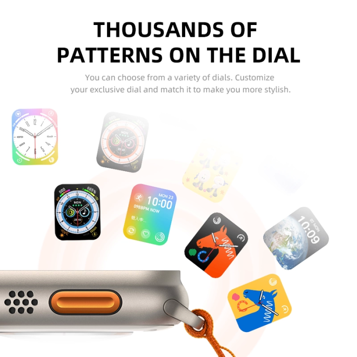 Hw8 Ultra Çift Kordon 49mm - Siri Nfc Bluetooth Arama Konuşma - İos & Android Uyumlu Akıllı Saat ( Lisinya )