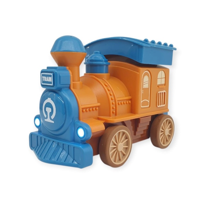Oyuncak Tren Işıklı Sesli Bas Gitsin 14cm - MAVİ - 8068A (Lisinya)