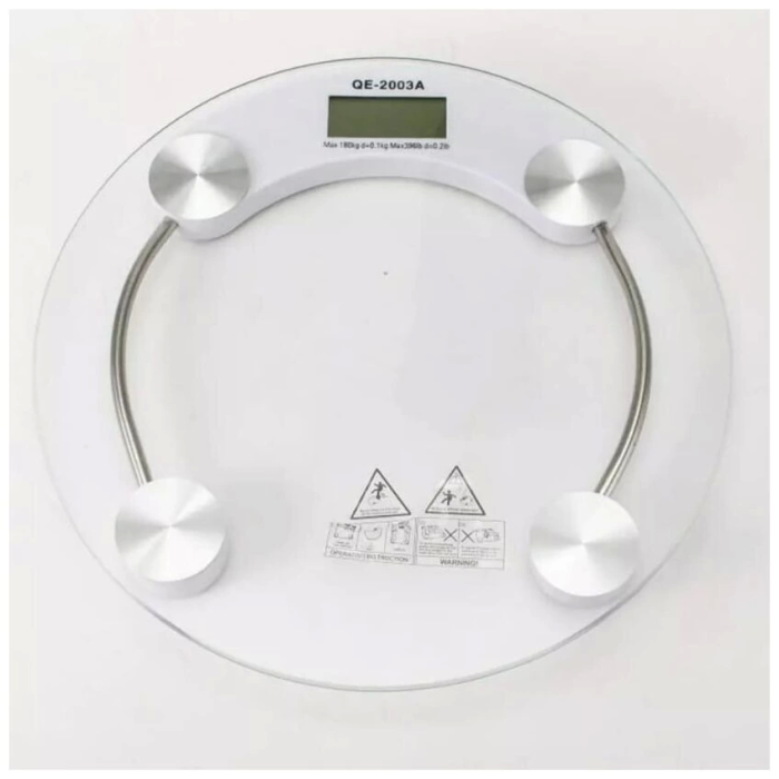 Yuvarlak Şeffaf Dijital Cam Baskül Terazi Tartı Hassas Ölçüm Modern Şık Tasarım ( Lisinya )