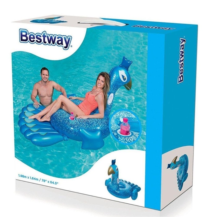 Dev Tavus Kuşu Binici 198x164 Cm Bestway - 41101  (Lisinya)