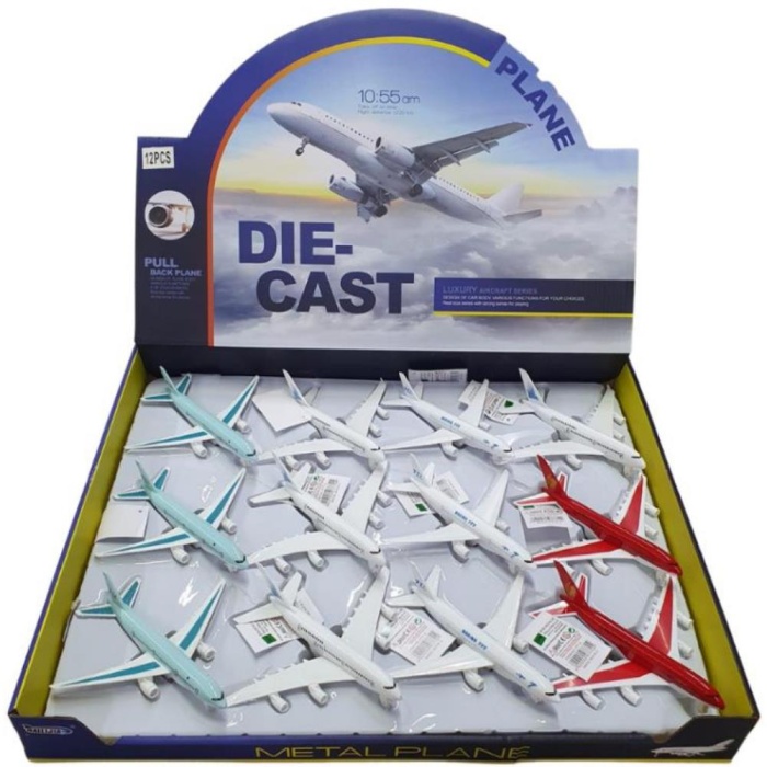 Çek Bırak Işıklı Sesli Yolcu Uçak 15 Cm - 777-2 (Lisinya)