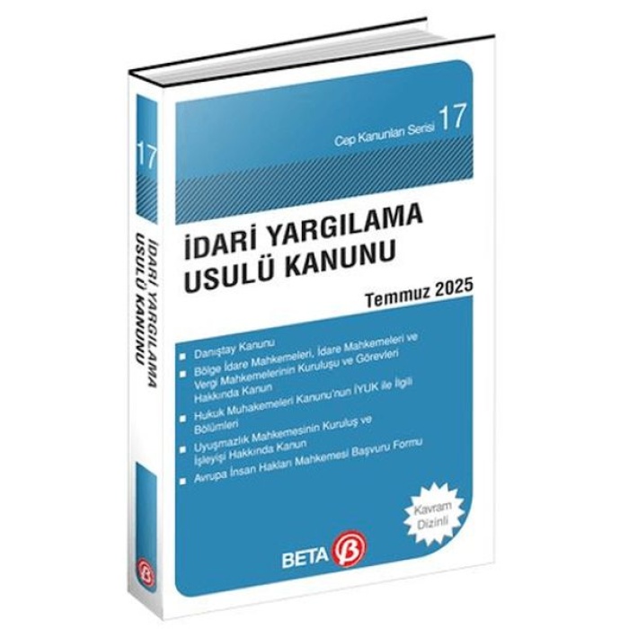 Cep Kanunları Serisi 17 - İdari Yargılama Usulü Kanunu  (Yeni)