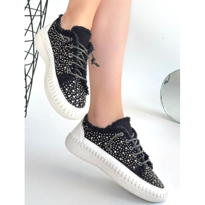 Guji Siyah Kot Bağcıklı Spor Ayakkabı - Lisinya