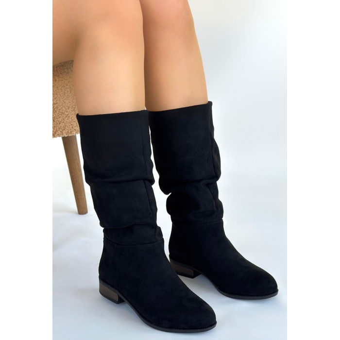 Plod Siyah Süet Çizme - Lisinya