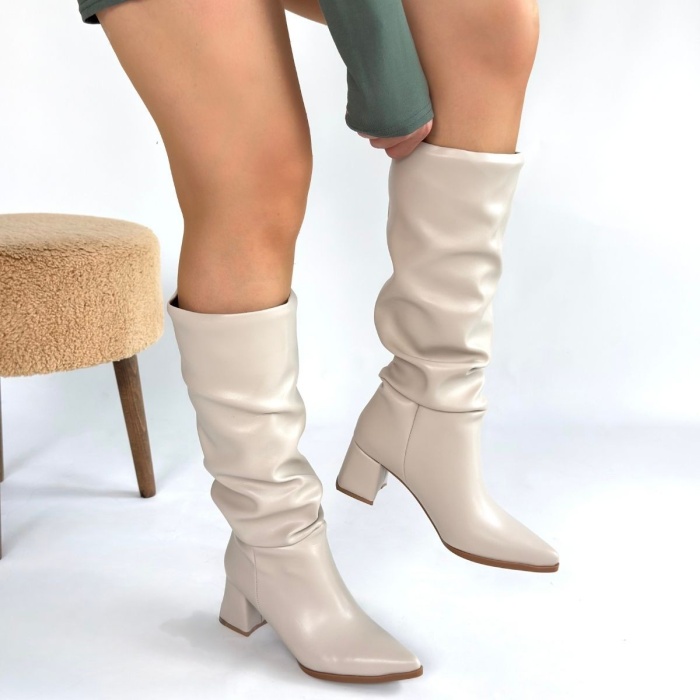 Pitay Ten Cilt Topuklu Çizme - Lisinya