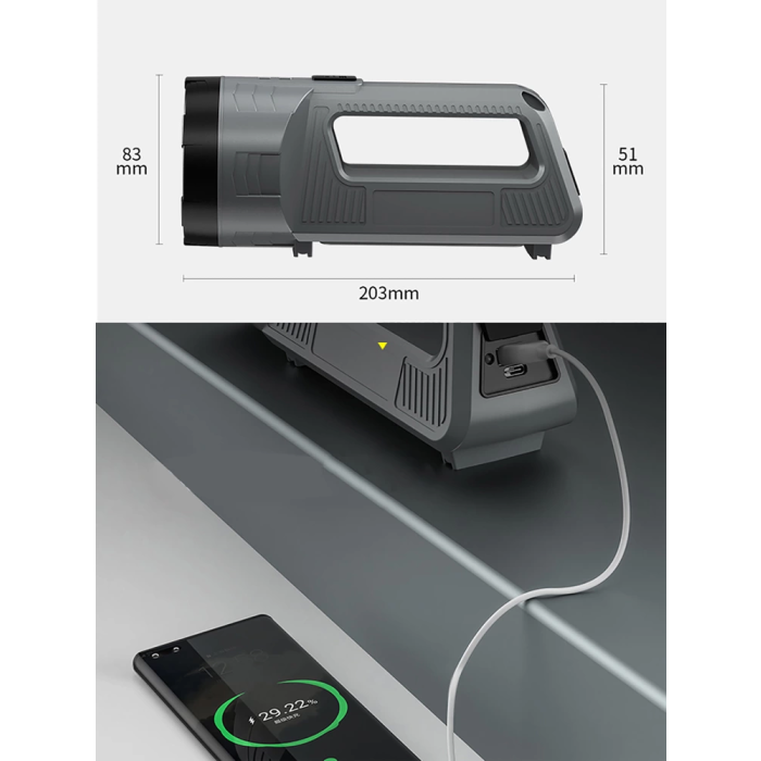 Güçlü Şarjlı Fener Masa Lambası  Wt-603 - Lisinya