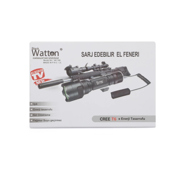Güçlü  Aparat Uyumlu Şarjlı Fener  Wt-149 - Lisinya