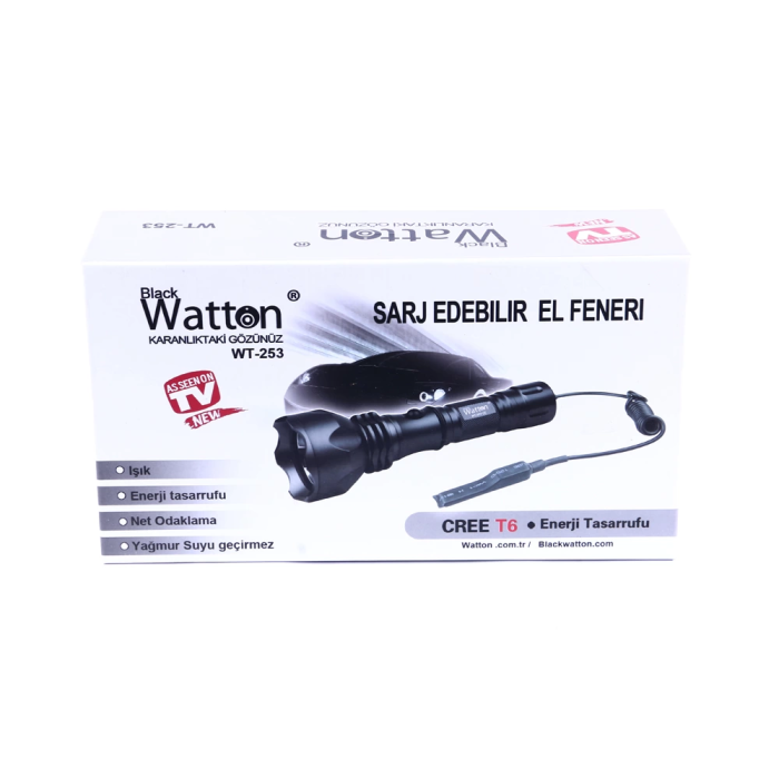 Orjinal 600 Lümen Tx6 Şarjlı Özel Avcı Feneri  Wt-253 - Lisinya