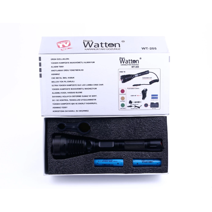 Orjinal 800 Lümen T6 Özel Avcı Feneri  Wt-205 - Lisinya