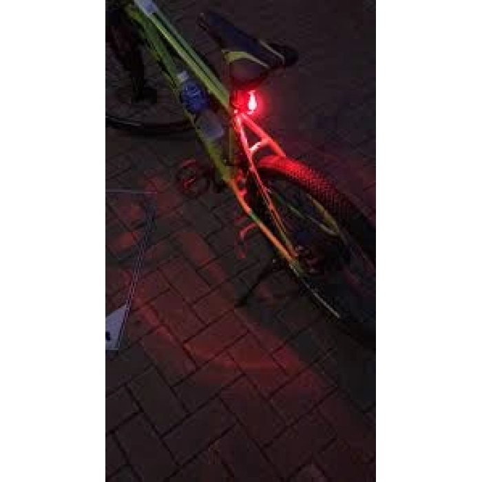 Fonksyonlu Bisiklet Arka Stop Uyarı İkaz Işığı Şarjlı 4 Modlu Lamba - Lisinya