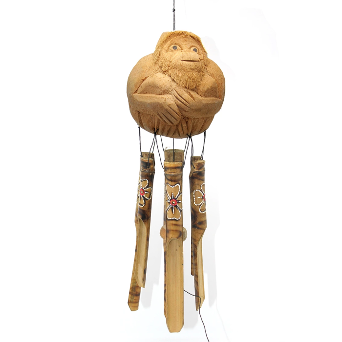 Maymunlu Bambu Rüzgar Çanı - Lisinya