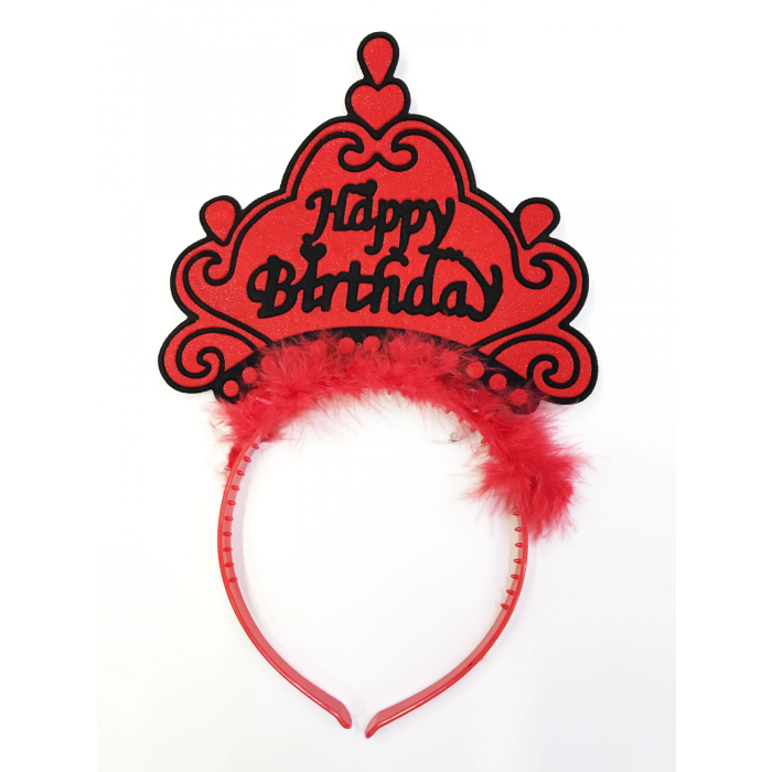 Happy Birthday Yazılı Neon Renk Taç 12 Adet - Lisinya