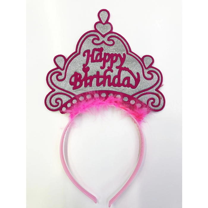 Happy Birthday Yazılı Neon Renk Taç 12 Adet - Lisinya