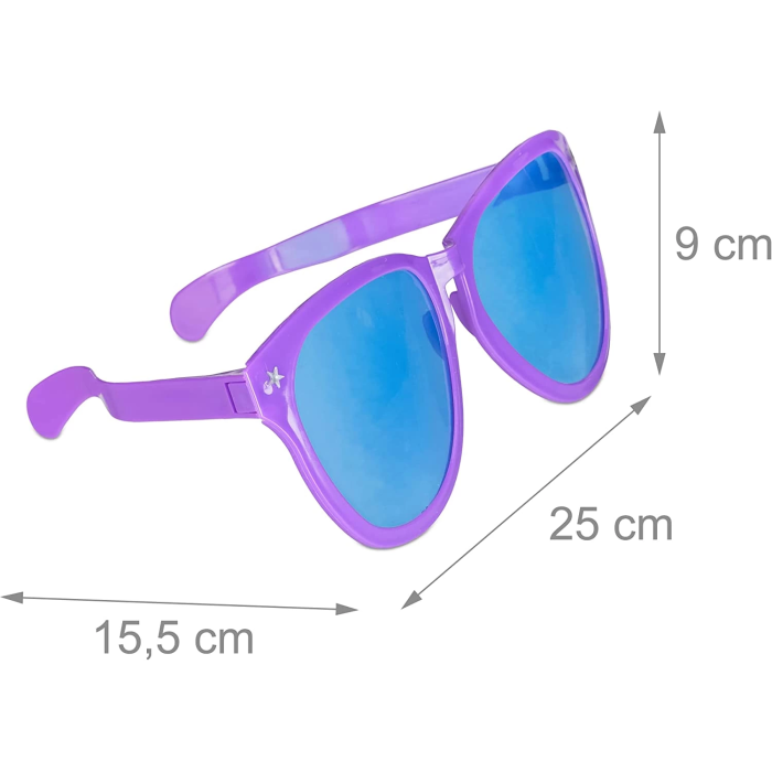 Büyük Parti Gözlüğü Rengarenk 12 Adet 27x9 Cm - Lisinya