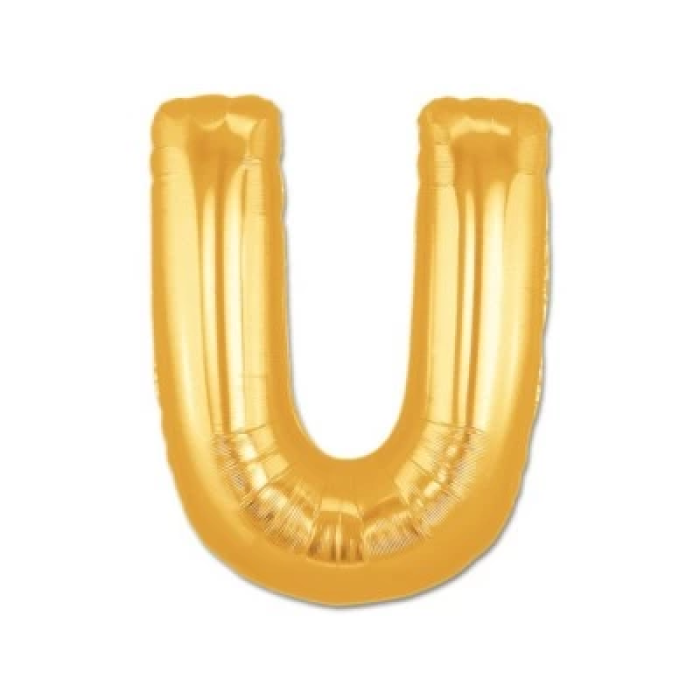 U Harf Folyo Balon Altın Renk  40 İnç - Lisinya