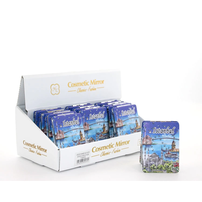 Taşlı İstanbul Tasarımı El Aynası İnce Alk2470a - Lisinya