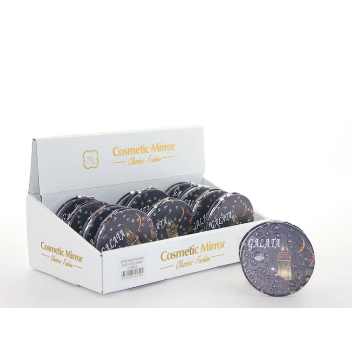 Taşlı İstanbul Tasarımı El Aynası İnce Alk2480 - Lisinya