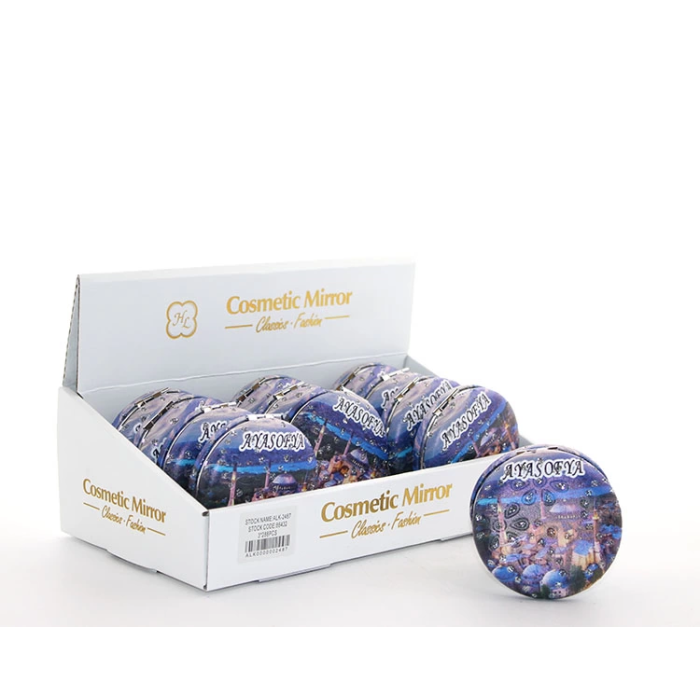 Taşlı İstanbul Tasarımı El Aynası Kalın Alk2487 - Lisinya