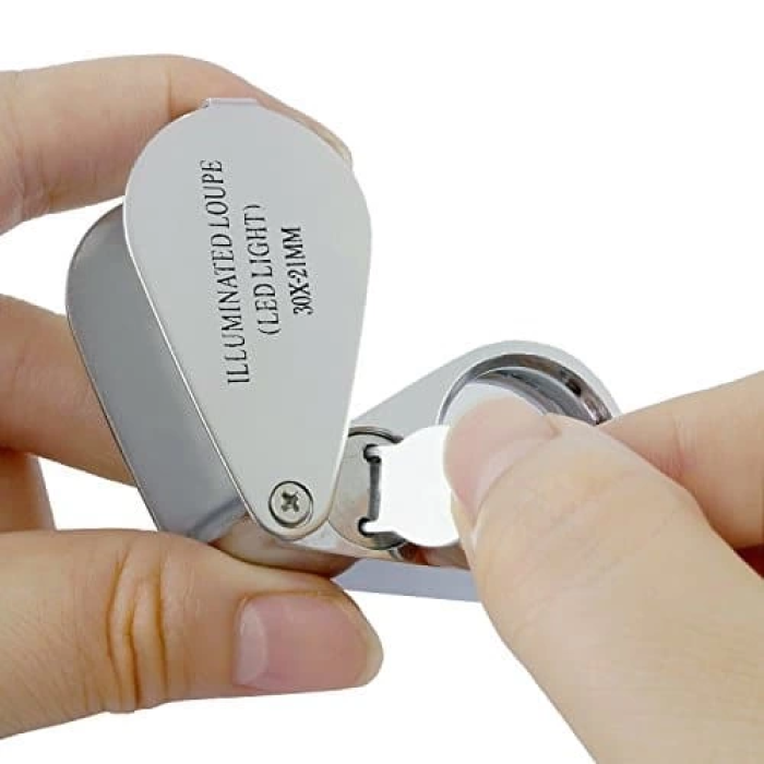 Kontrol, Için Özel Kutulu Metal Işıklı Lup 30x21 - Lisinya