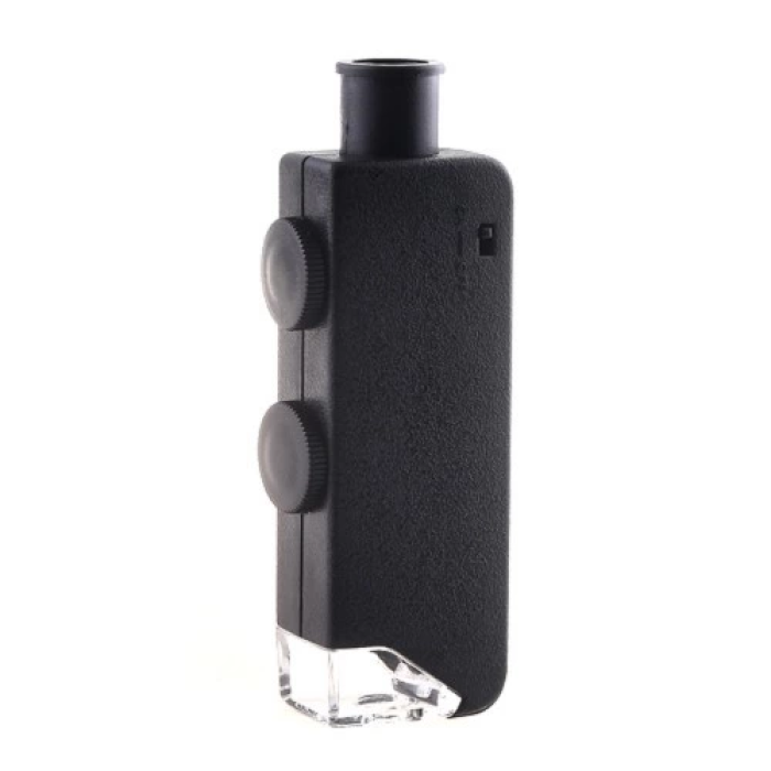 Mini 60x 100x Zoom Lens Odak Takı Led Cep Mikroskop Büyüteç - Lisinya