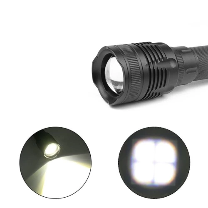 Alüminyum Şarjlı Zoomlu El Feneri F6055 - Lisinya