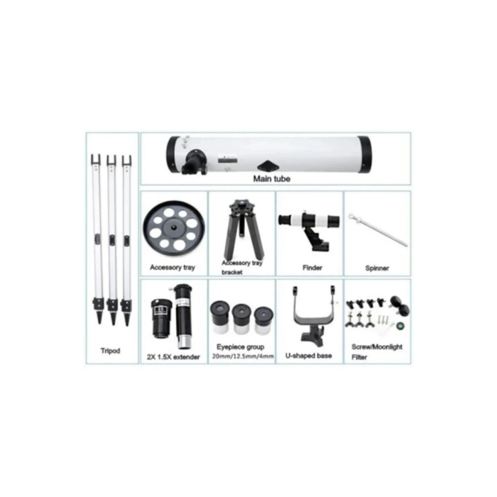 76x700 Profesyonel Aynalı  Uzay Teleskopubeyaz - Lisinya