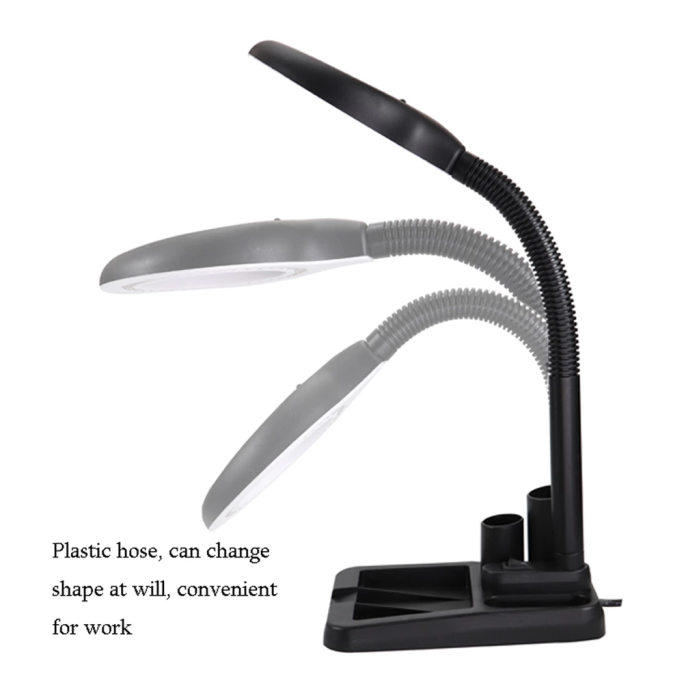 Esnek 5x /10x,40 Led Işıklı Büyüteç ,lamba  Büyüteç Okuma, Çalışma Lehim Masa Lambası A808 - Lisinya