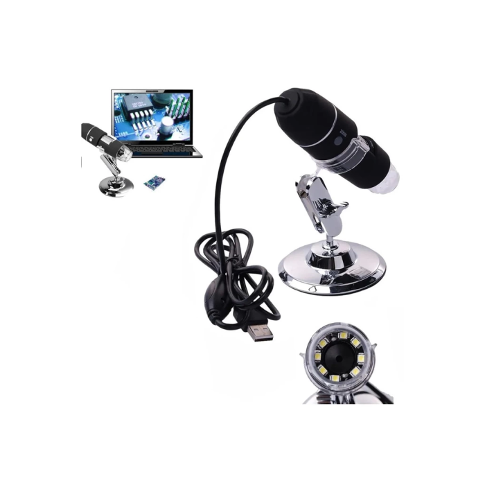 1600x Usb Dijital Mikroskop Kamera Endoskop 8led Büyüteç Metal Standı - Lisinya