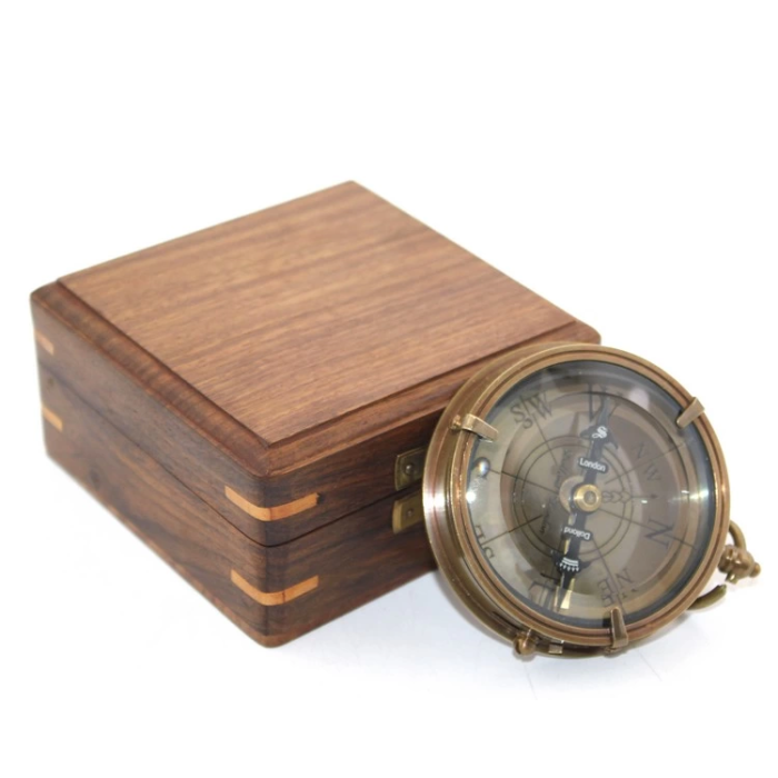 Ahşap Kutulu Pusula Ksk2081 - Lisinya