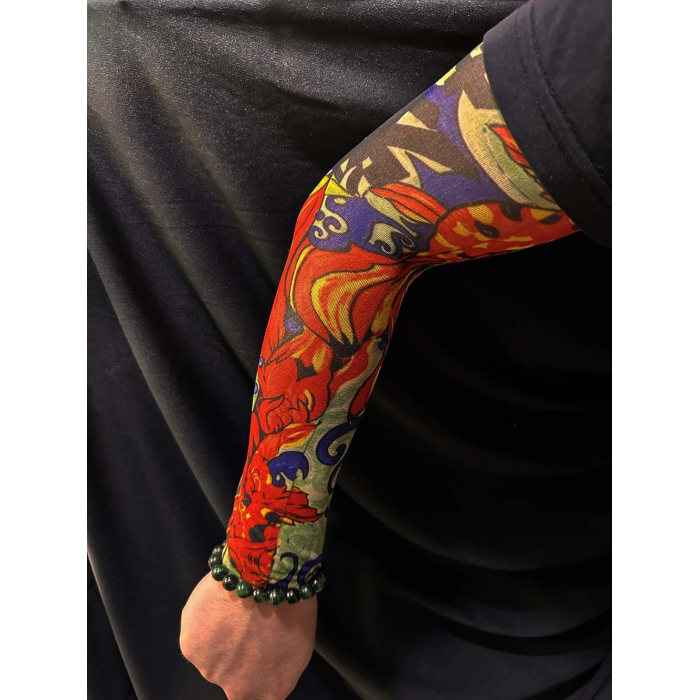 Çorap Dövme Giyilebilir Kol Bacak Dövmesi Likralı 2 Adet Model 4 - Lisinya