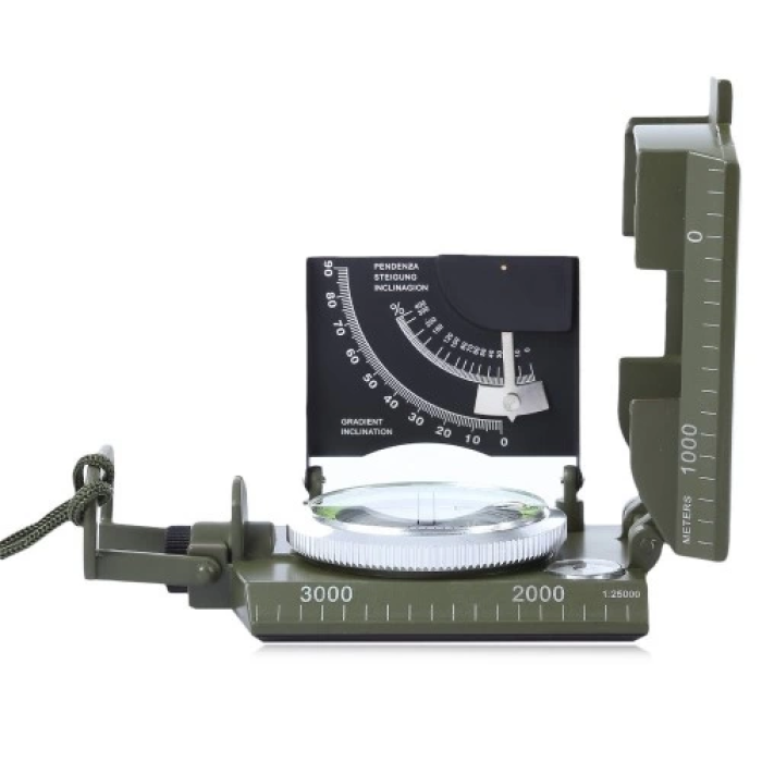 Prizmatik Suya Dayanıklı Işıltılı Pusula Ile Kılıfı Askeri Ordu Kamp Yürüyüş Seyahat Için Jeoloji Pusula - Lisinya