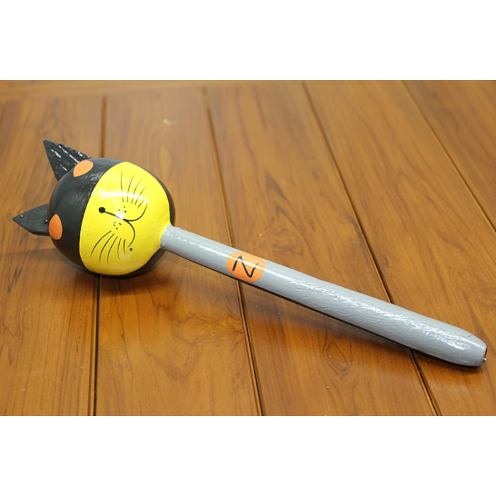 Ahşap Kedili Batman Marakas Tekli Polos:25 - Lisinya