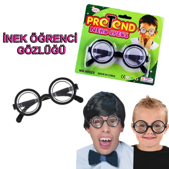 İnek Öğrenci Gözlüğü Şaka Gözlüğü - Lisinya