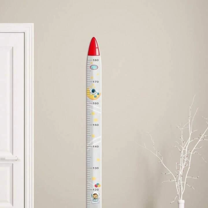 Sevimli Sarı Zürafa   Yeşil Dinazor   Deniz Kızı   Roket  Ağaç Boy Ölçüsü Sticker - Lisinya