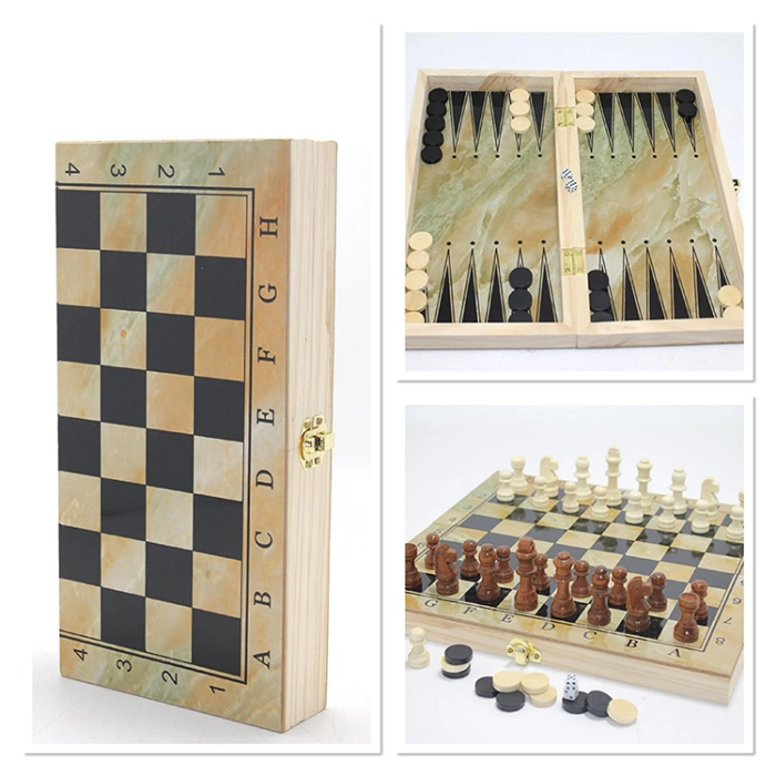 Ahşap Satranç Ve Tavla Seti Alk4238 - Lisinya