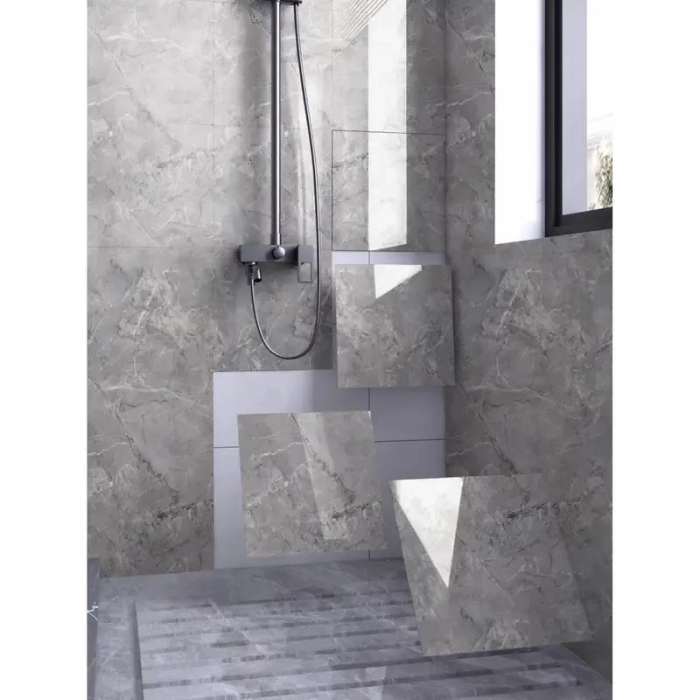 Gri Mermer Desen Duvar Sticker (30*30) - Lisinya