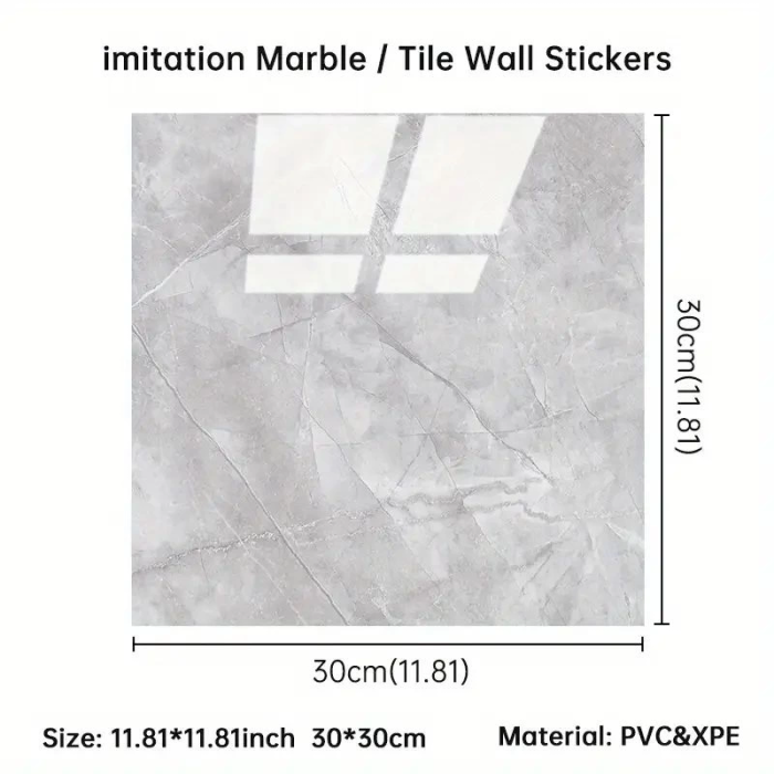 Gri Mermer Desen Duvar Sticker (30*30) - Lisinya