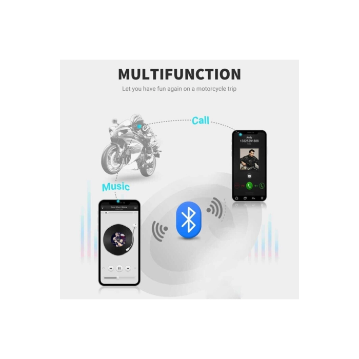Bt22 Kask Kulaklık Bluetooth Motosiklet Kulaklık 5.0 Bluetooth Interkom Motorsiklet Kulaklık - Lisinya