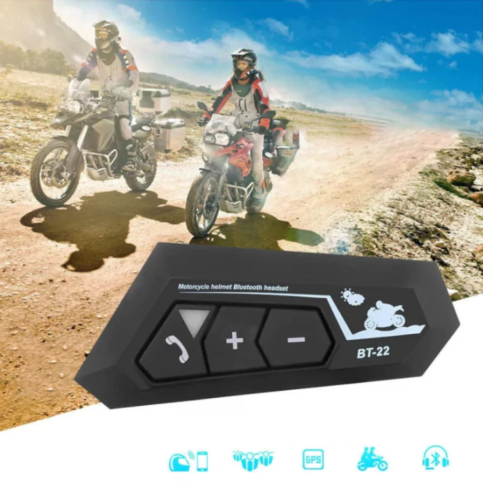 Bt22 Kask Kulaklık Bluetooth Motosiklet Kulaklık 5.0 Bluetooth Interkom Motorsiklet Kulaklık - Lisinya