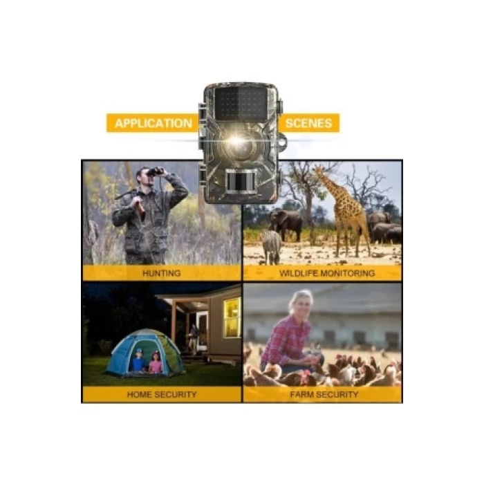 Fotokapan Kamera 12mp 1080p Doğa Ve Outdoor Gece Görüşlü Kamera Su Geçirmez - Lisinya