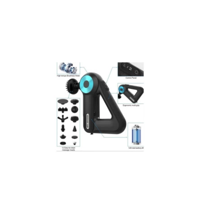 12 Başlıklı Profesyonel Masaj Sı Sporcu Masaj Aleti Seti  6 Hızlı Şarjlı Masaj - Lisinya