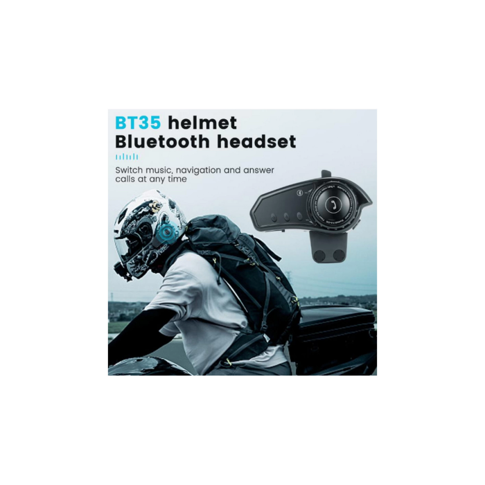 Bt35 Kask Kulaklık Bluetooth 5.0 Motosiklet Interkom Su Geçirmez Kablosuz Kulaklık - Lisinya