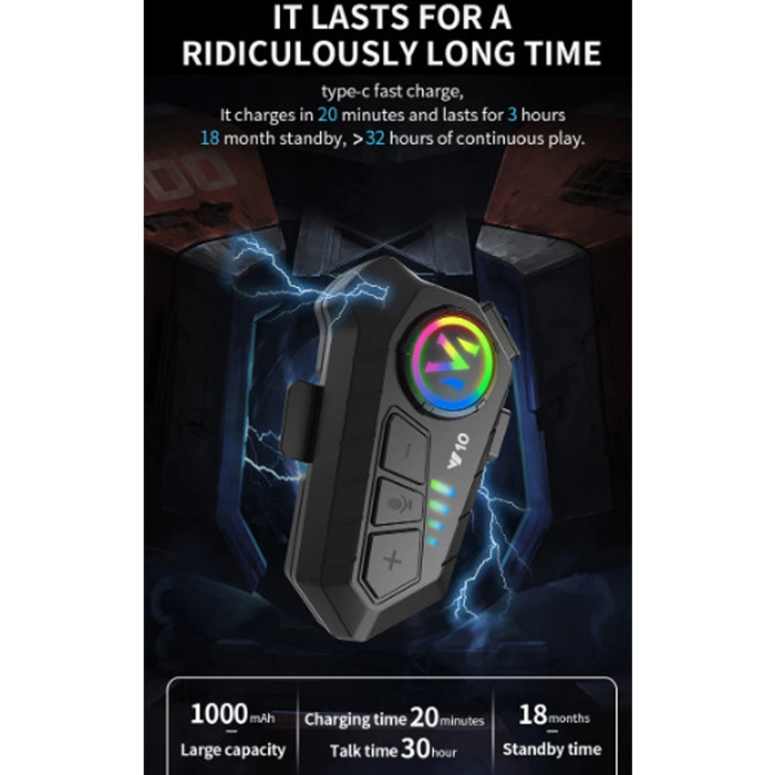 Y10 Kask Kulaklık Bluetooth Motosiklet Kulaklık 5,3 Bluetooth Intercom Motorsiklet Kulaklık - Lisinya