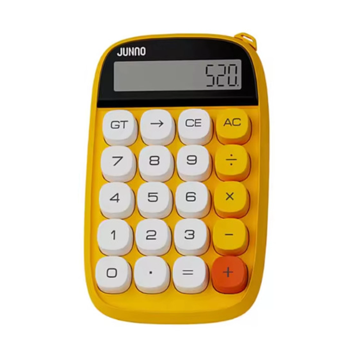 Sevimli Kare Tuşlu 10 Haneli Ldc Ekran Hesap Makinası Sarı - Lisinya