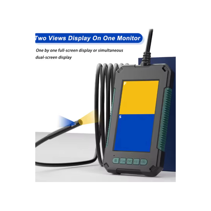 Ekranlı Çift Kameralı 10 Mt Hafıza Kart Destekli Sert Kablo Yılan Endoskop Kamera 5.5 Mm 4.3 Inc - Lisinya